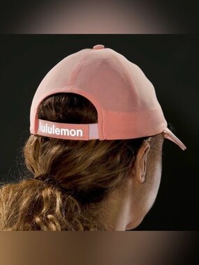 Lululemon NWT Fast & Free Hat Women's Pink Adjustable Baseball Cap Wordmark